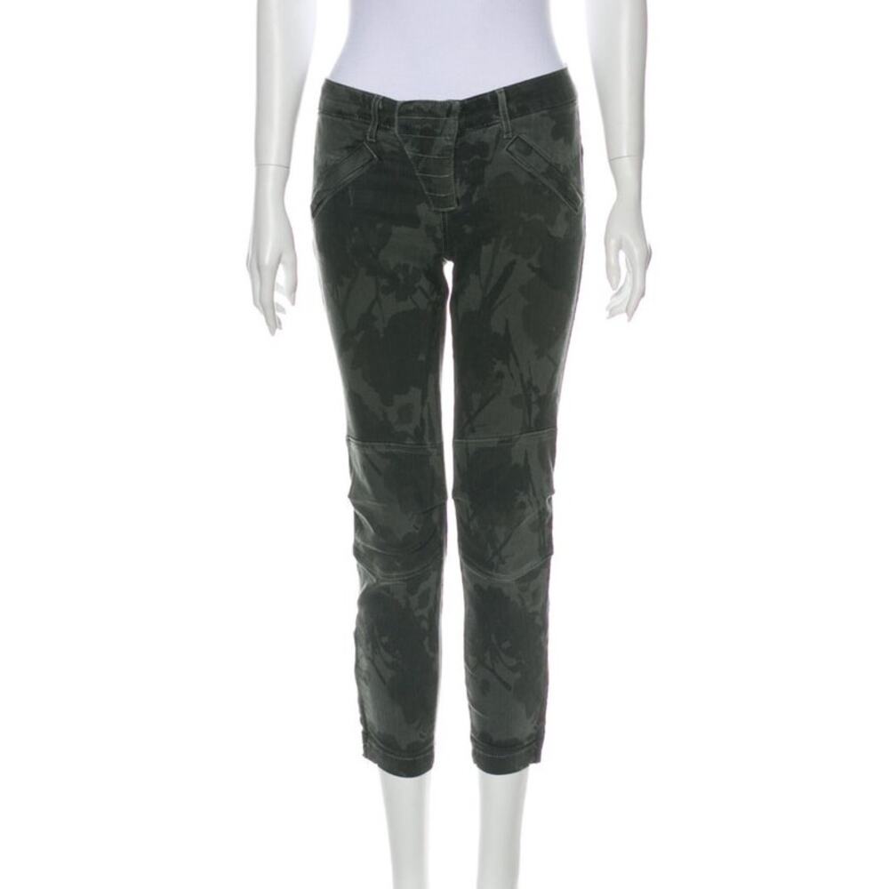 Rich & Skinny Low-Rise Green Camo Skinny Zipper Jeans - 27